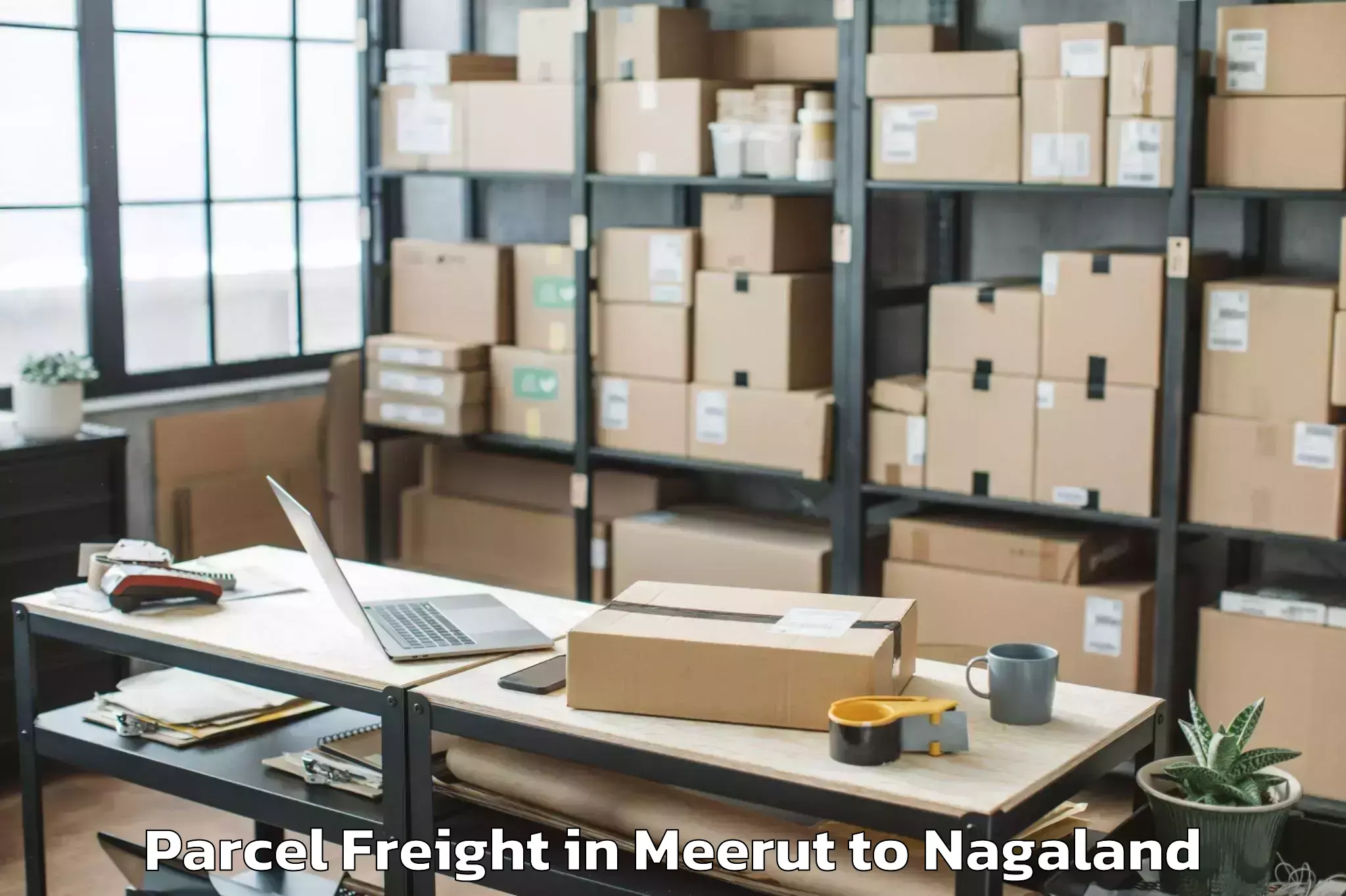 Book Meerut to Noksen Parcel Freight Online